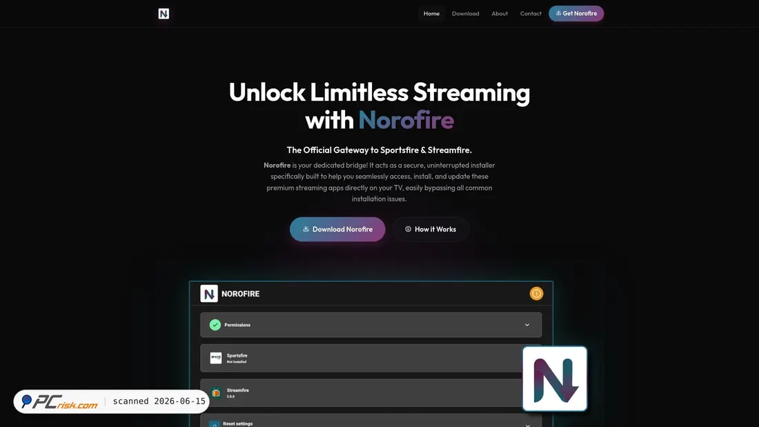 Screenshot of norofire.com