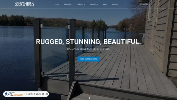 northernaluminumrailings.com screenshot