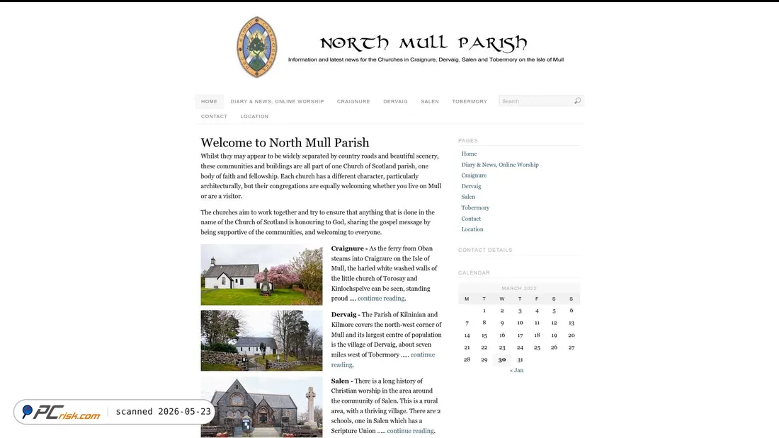 Screenshot of northmullparishes.org