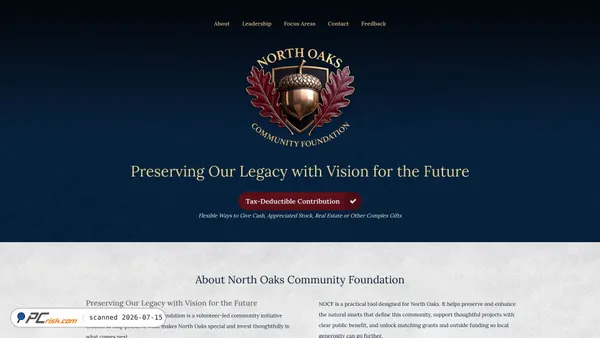 northoakscf.org screenshot