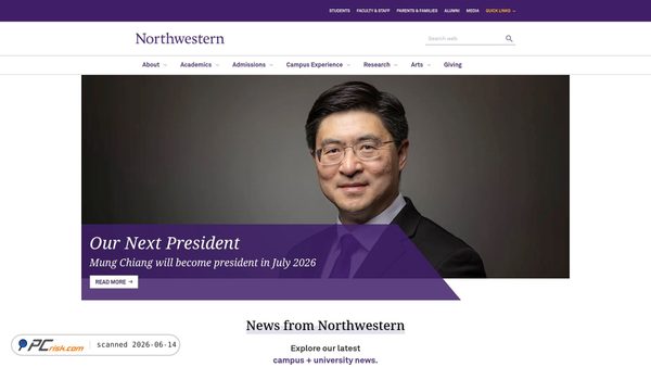 northwestern.edu screenshot