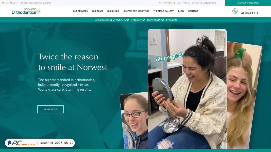 Screenshot von norwestortho.com.au