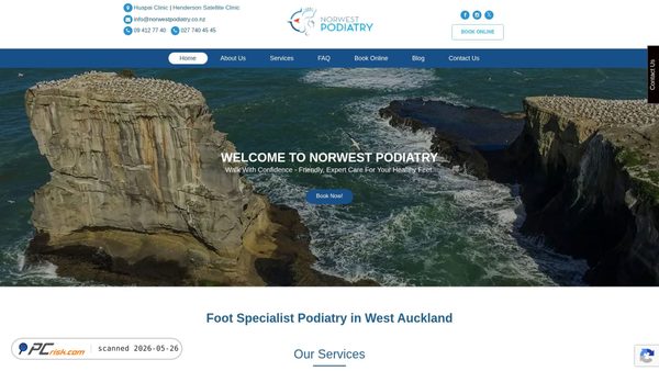 norwestpodiatry.co.nz screenshot