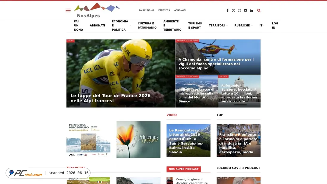 Screenshot of nosalpes.eu