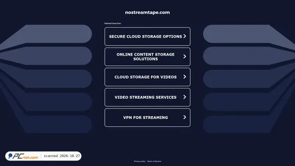 Capture d’écran de nostreamtape.com