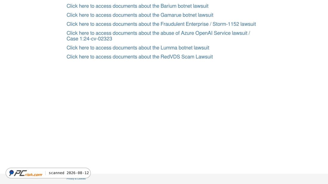 Screenshot of noticeofpleadings.net