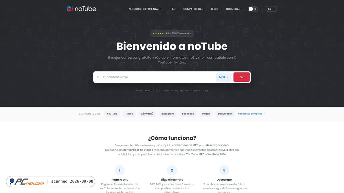 Zrzut ekranu notube.im