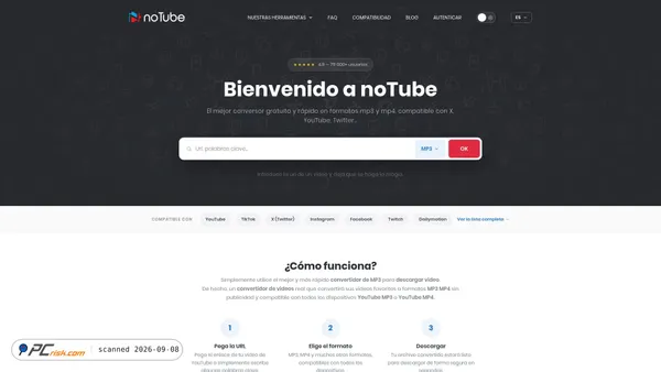 Captura de notube.im