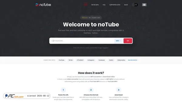 notube.net screenshot