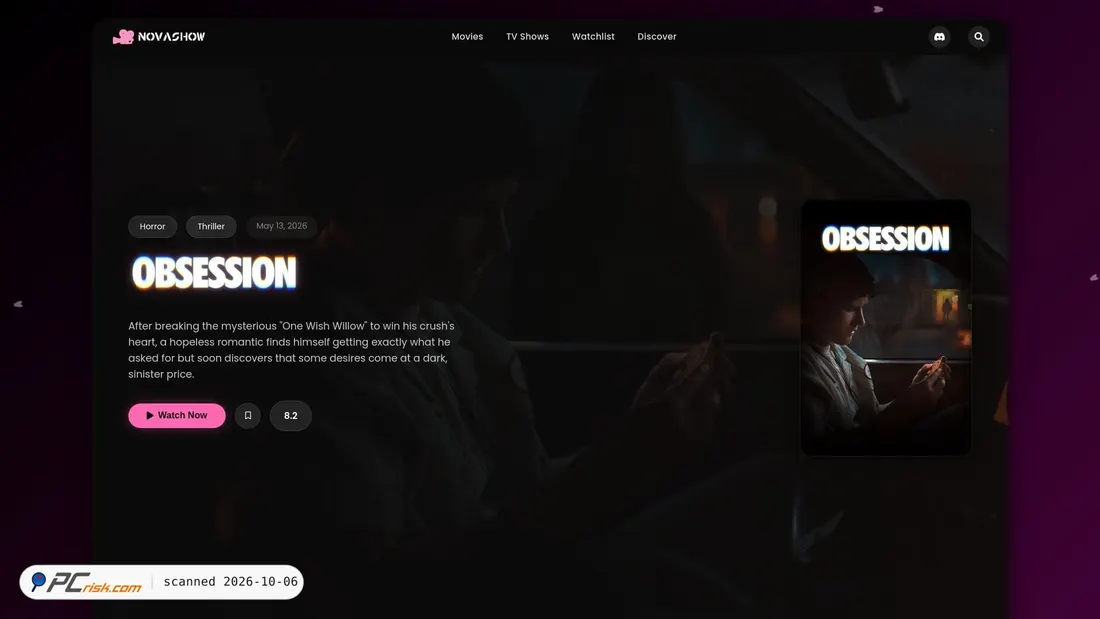 Captura de ecrã de novashow.live
