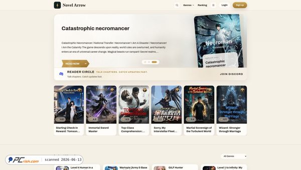 novelarrow.com screenshot