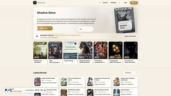 novelarrow.com screenshot