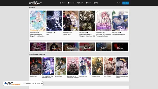 Captura de novelight.net