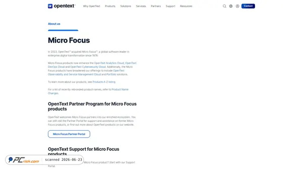 novell.com screenshot