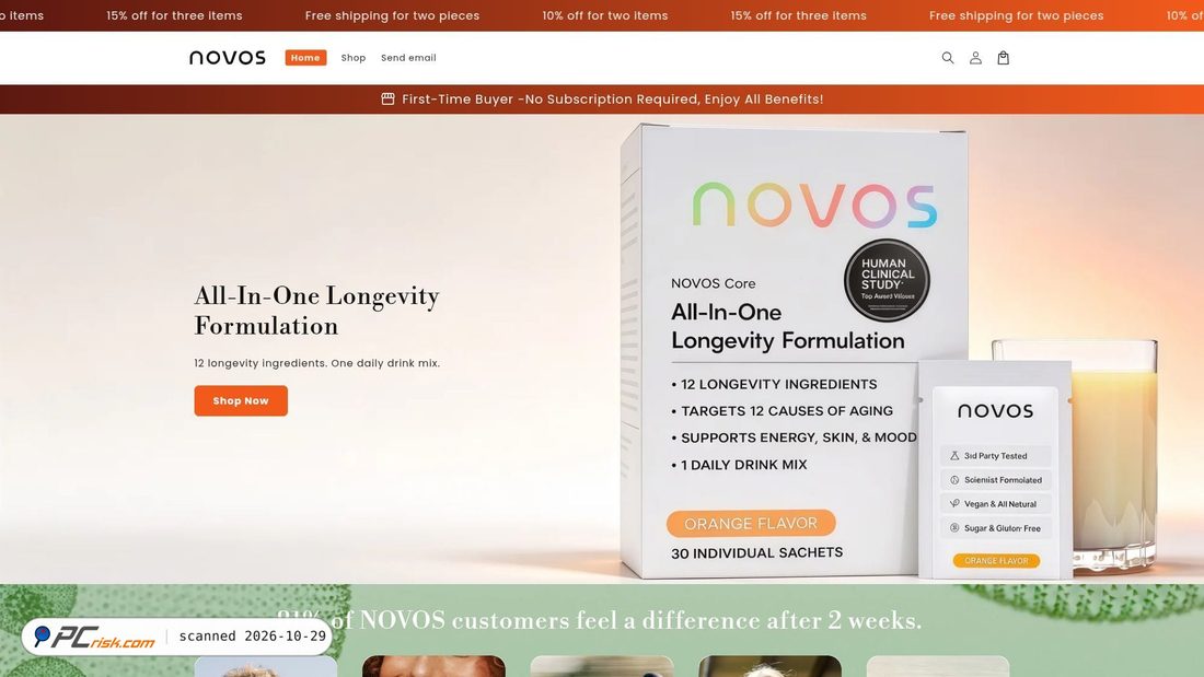 Screenshot of novoslabs-us.com
