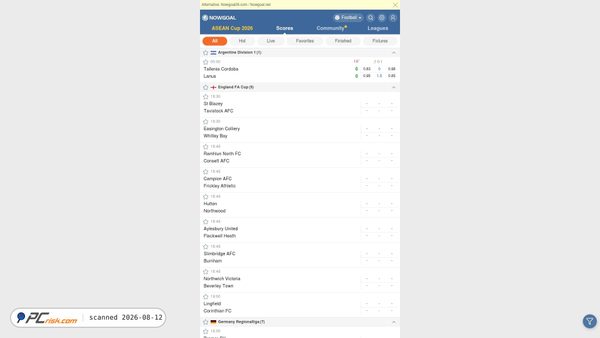 nowgoal820.com screenshot