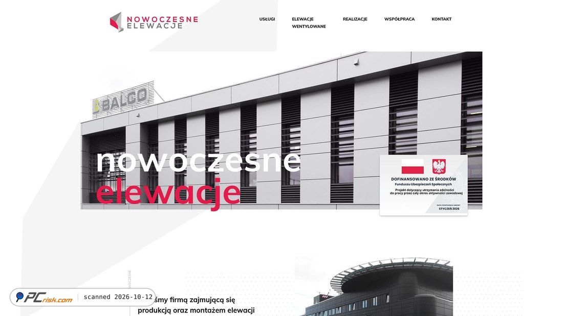 Captura de ecrã de nowoczesneelewacje.pl