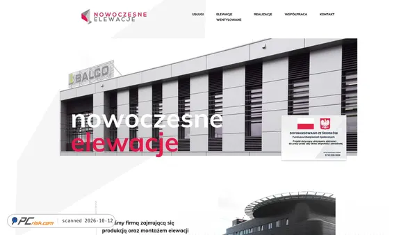 Screenshot van nowoczesneelewacje.pl