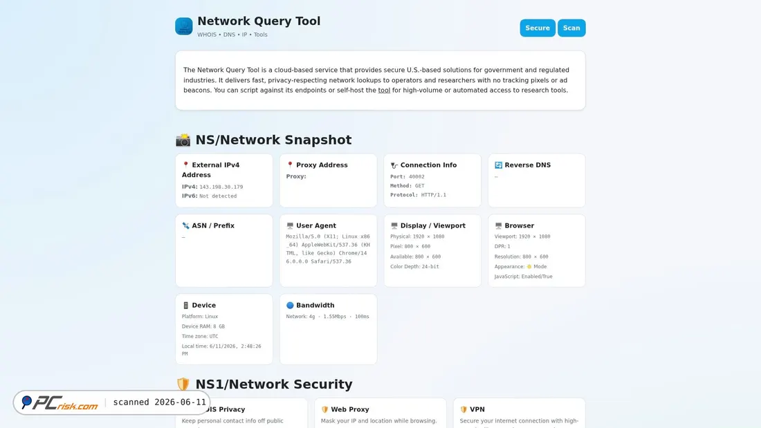 Screenshot of nqt.tools