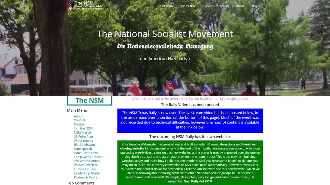 Captura de ecrã de nsm88.org