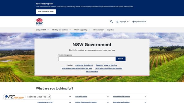 nsw.gov.au screenshot