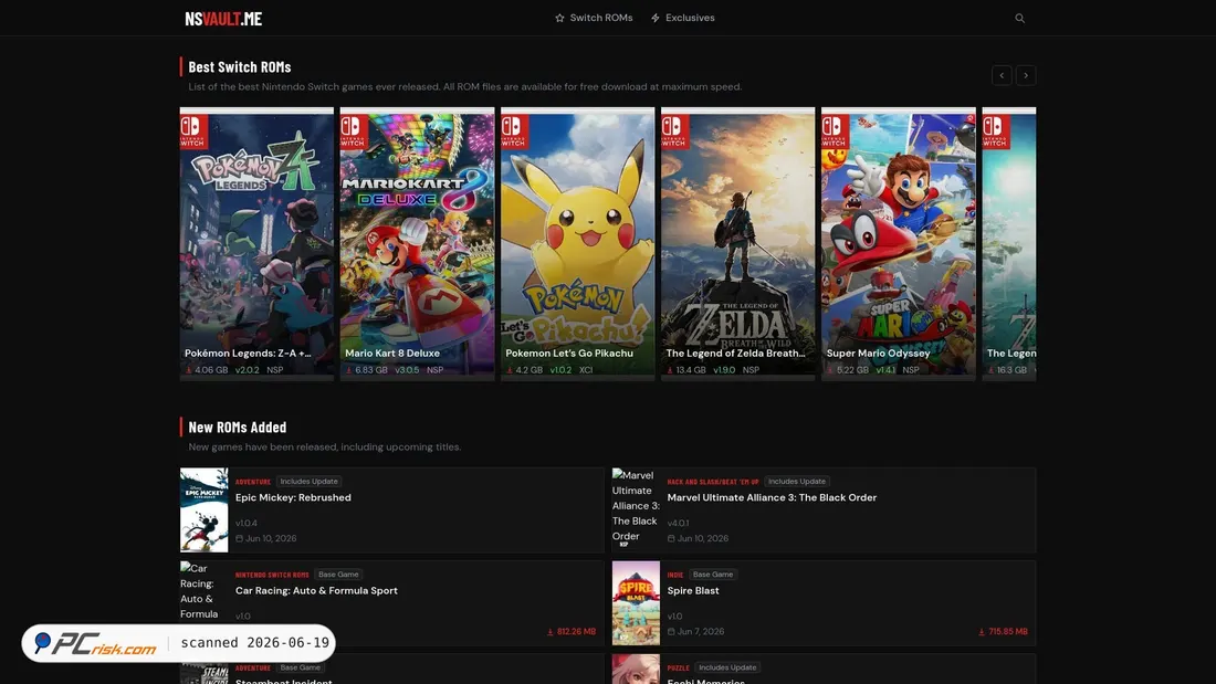 Screenshot of nsw2u.click