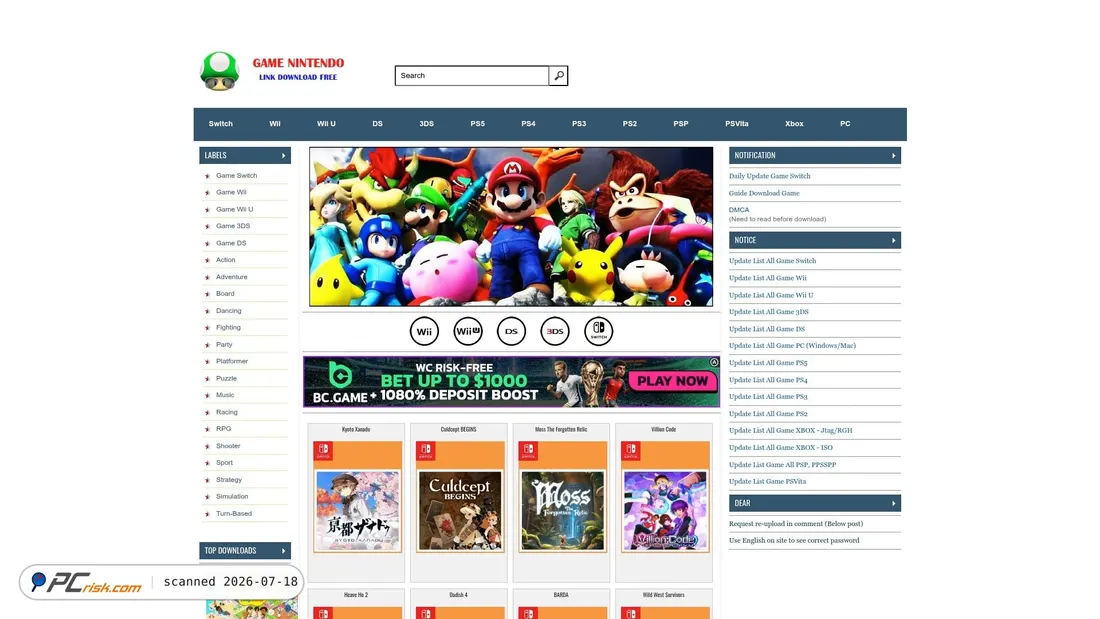 Screenshot of nswgame.com