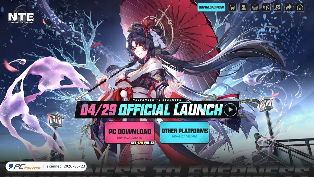 Screenshot of nte.perfectworld.com