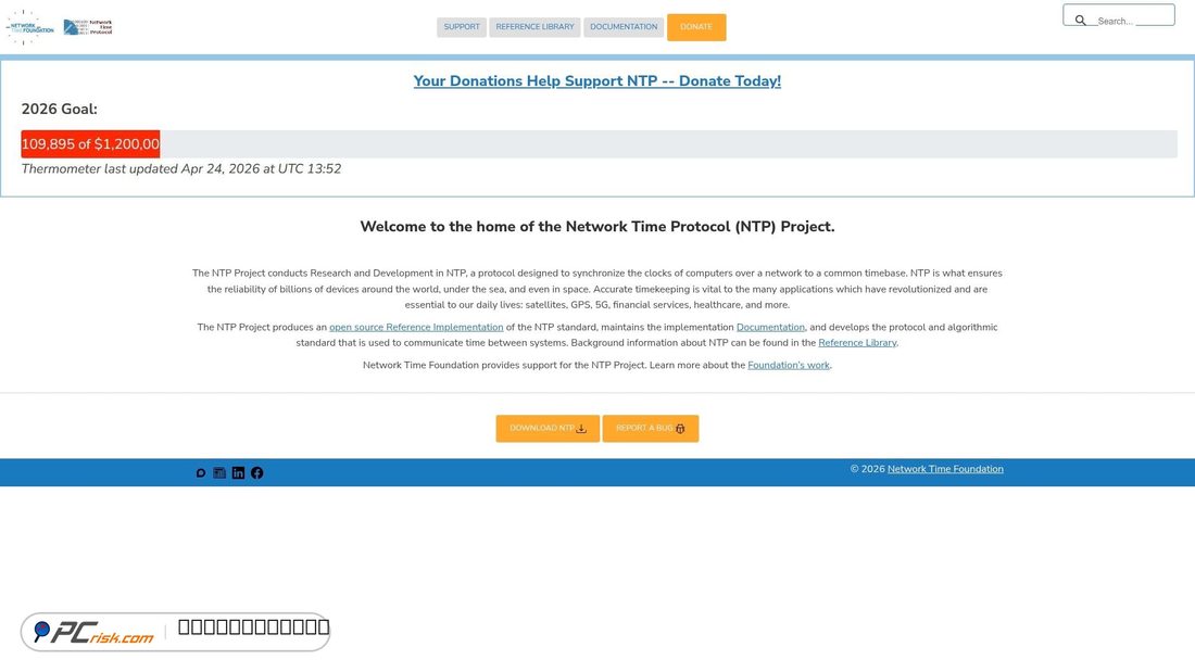 Screenshot of ntp.org