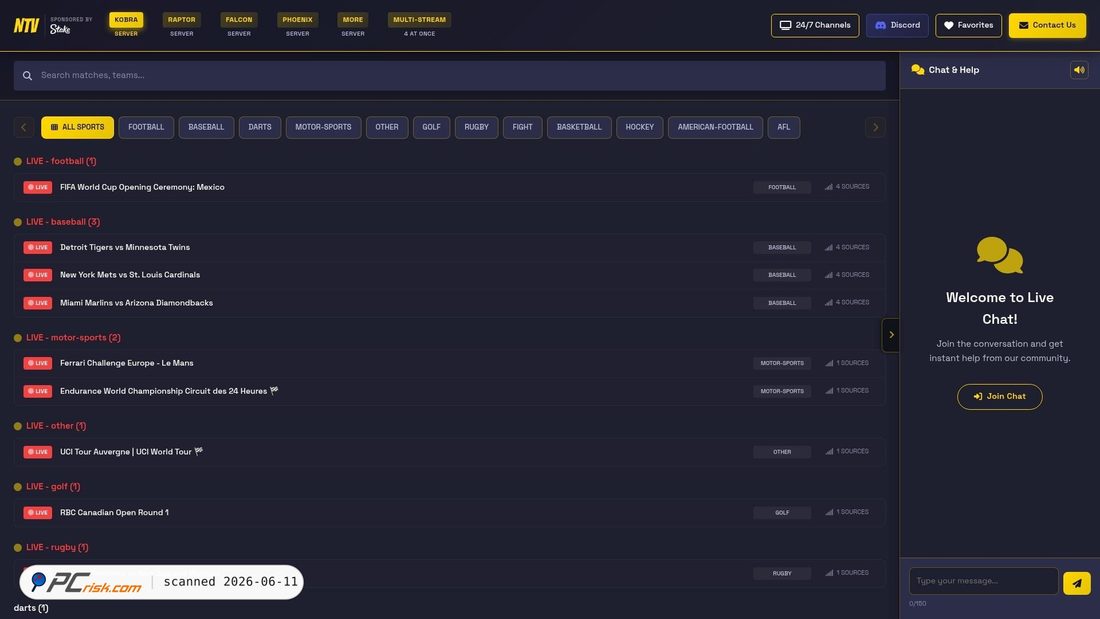 Screenshot of ntvs.cx
