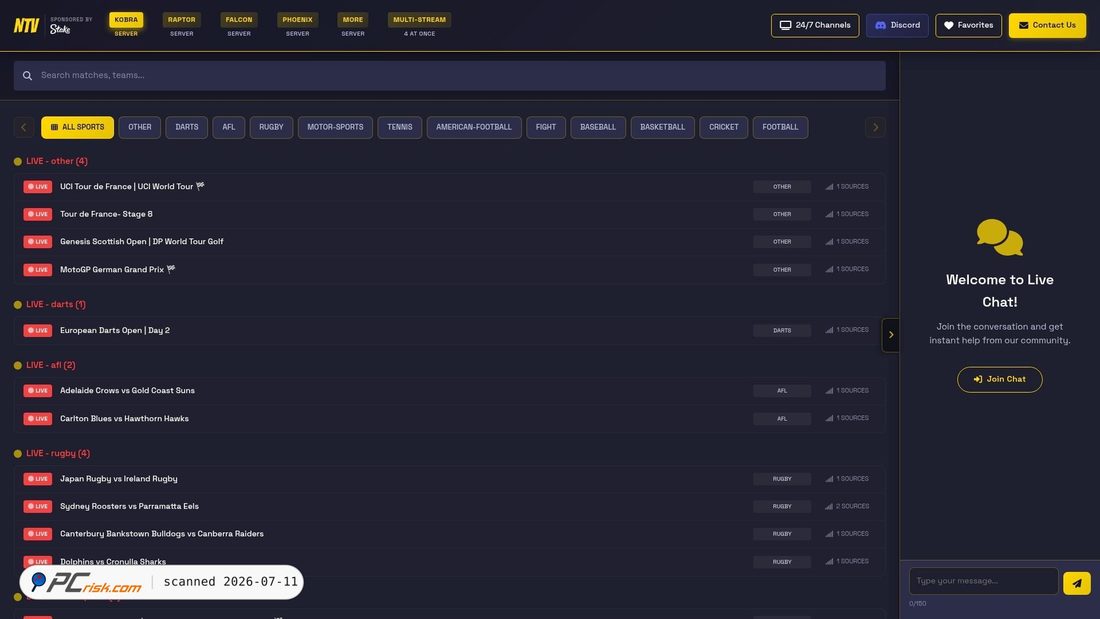 Screenshot of ntvs.cx