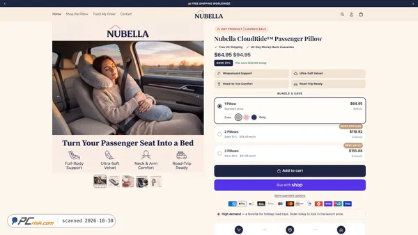 nubellaofficial.store Screenshot