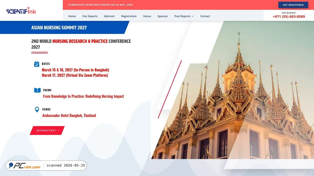 Screenshot of nursingcare.scientifink.com