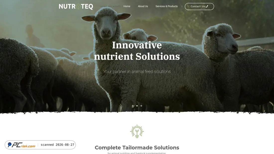 Screenshot von nutroteq.co.za