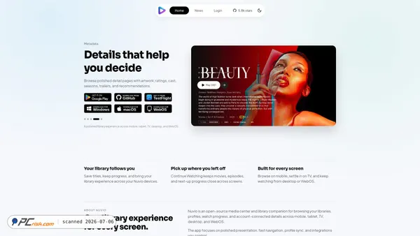 nuvio.tv screenshot