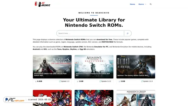 nxarchive.com Screenshot