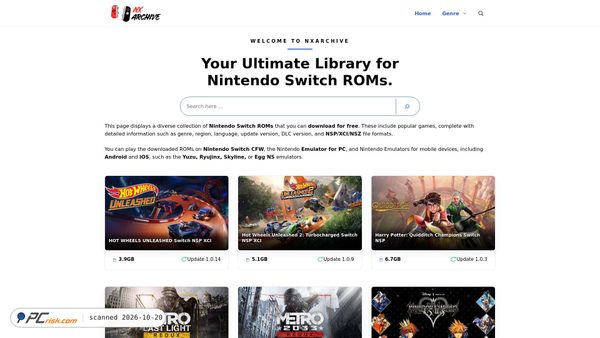 Screenshot di nxarchive.com