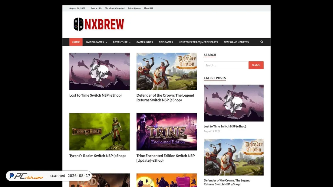 Zrzut ekranu nxbrew.me