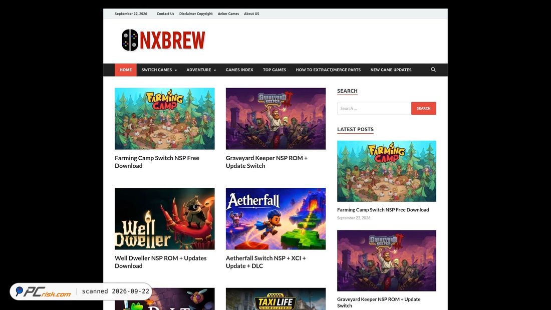 Captura de ecrã de nxbrew.me