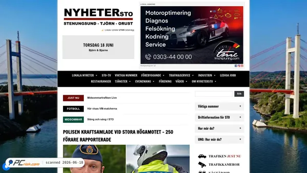 nyhetersto.se screenshot
