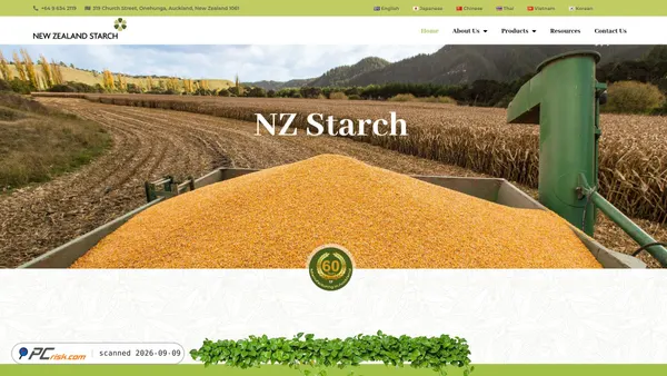 Zrzut ekranu nzstarch.co.nz