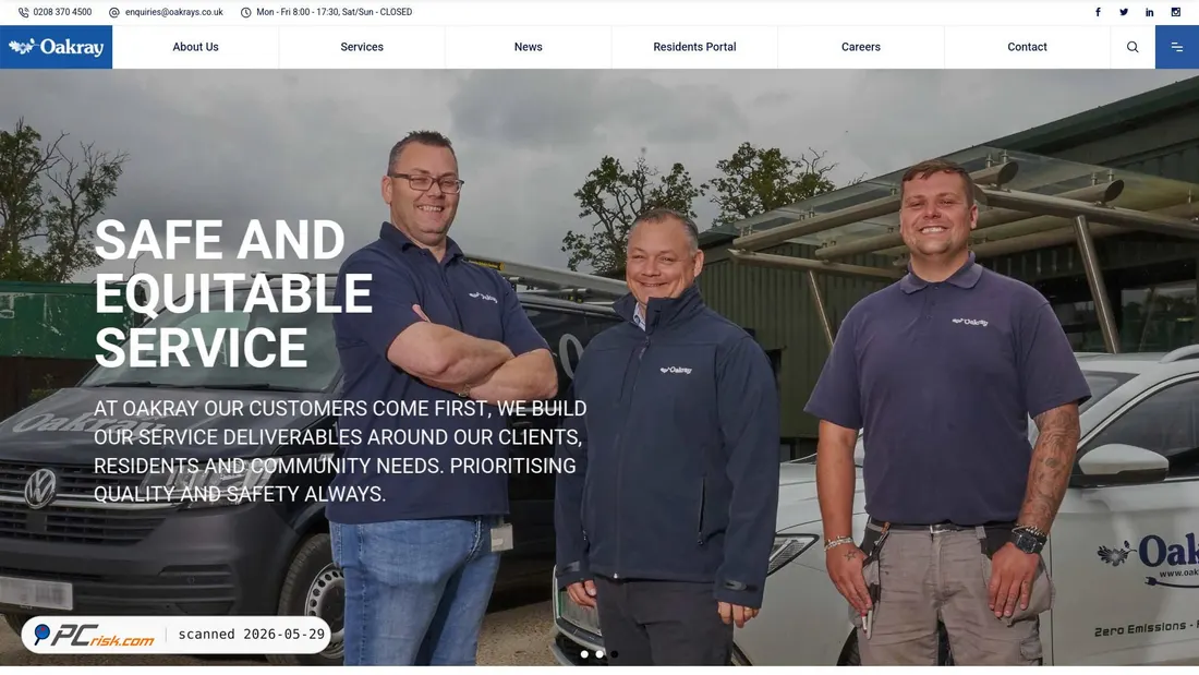 Screenshot of oakray.co.uk