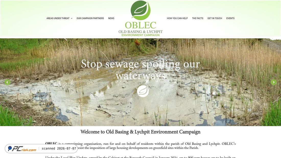 Screenshot of oblec.org.uk