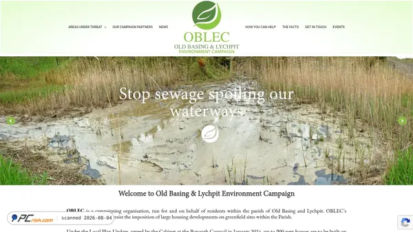 oblec.org.uk screenshot