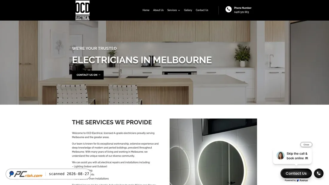 Screenshot of ocdelectrical.com.au