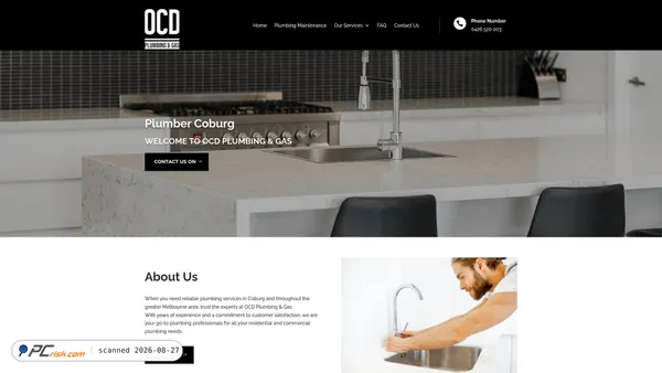 ocdplumbingandgas.com.au screenshot