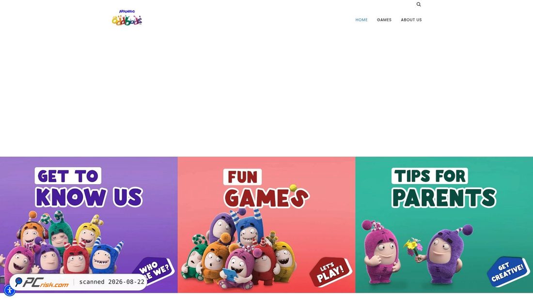 Screenshot of oddbods.com