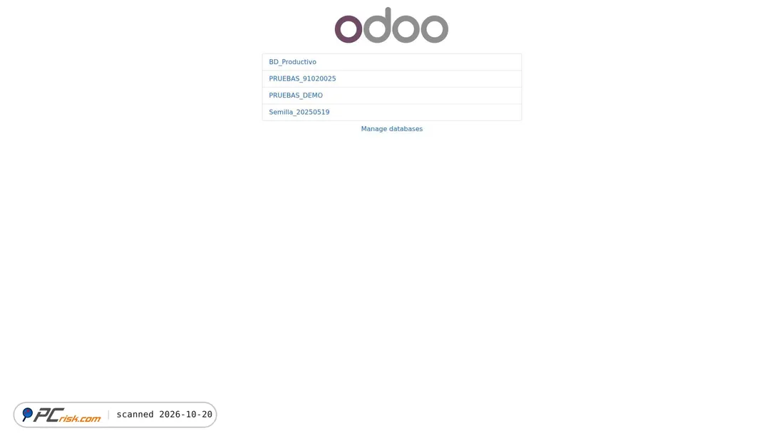 Screenshot di odoo.casarepuestos.bo