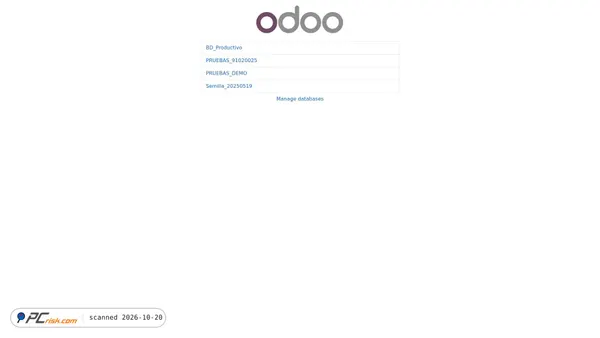 Screenshot di odoo.casarepuestos.bo