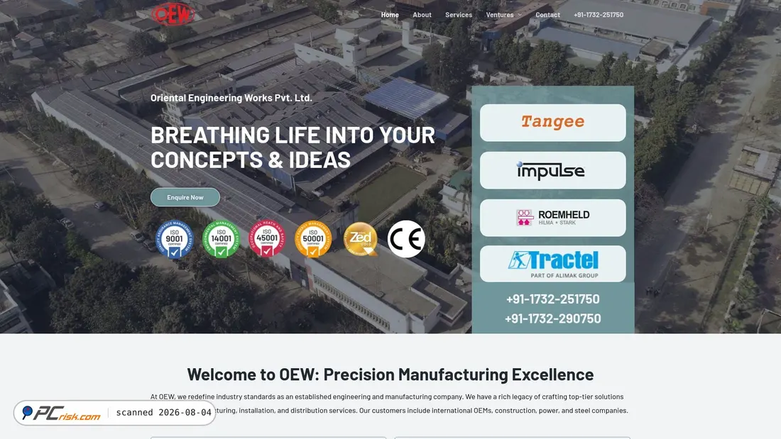 Screenshot of oewin.com